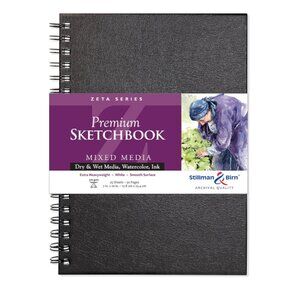 NEW Stillman & Birn Zeta Series Wirebound Sketchbook, 7" x 10", 270 gsm